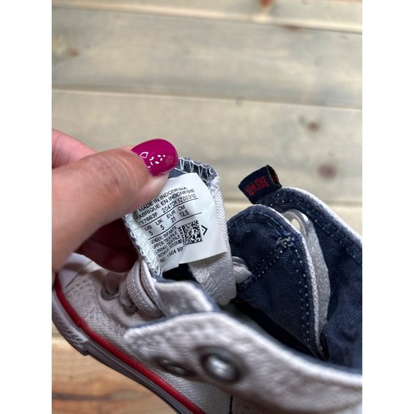 US5 / 12.5cm Converse CT Easy Slip Infant Shoes White-Navy Blue-Red 717663f - Picture 9 of 9